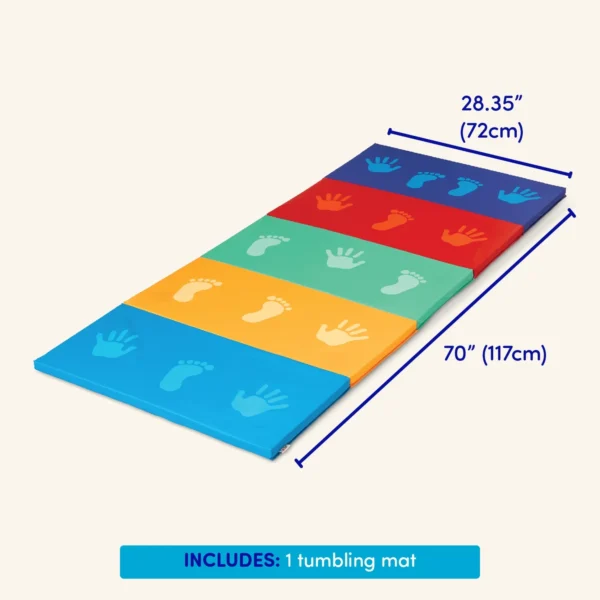 Battat Mini Gymnast's Mat with Foldable Multicolor Design and Handle - Image 5