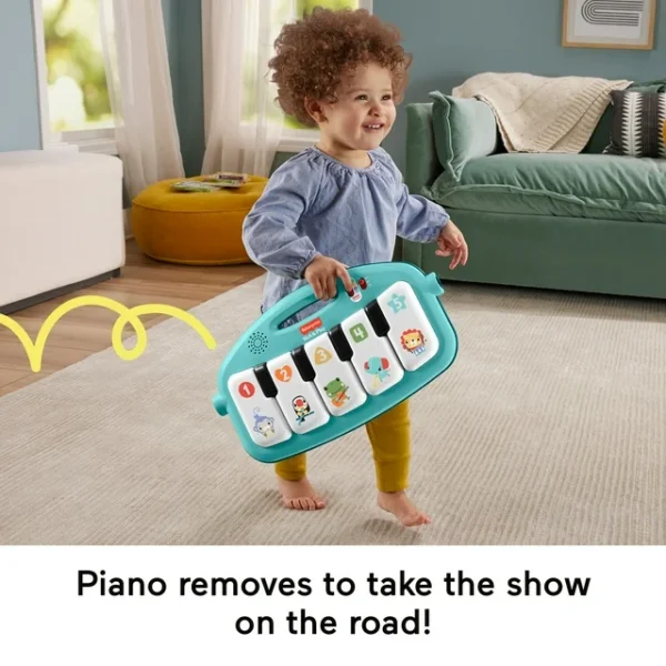Fisher-Price Glow and Grow Kick & Play Piano Gym Baby Playmat with Musical Learning Toy - Image 3