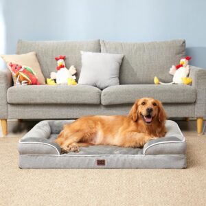 EHEYCIGA Orthopedic Dog Beds for Extra Large Dogs 44x32Inch, Waterproof Memory Foam XL Pet Bed with Sides