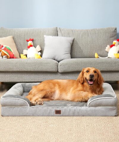 EHEYCIGA Orthopedic Dog Beds for Extra Large Dogs 44x32Inch, Waterproof Memory Foam XL Pet Bed with Sides