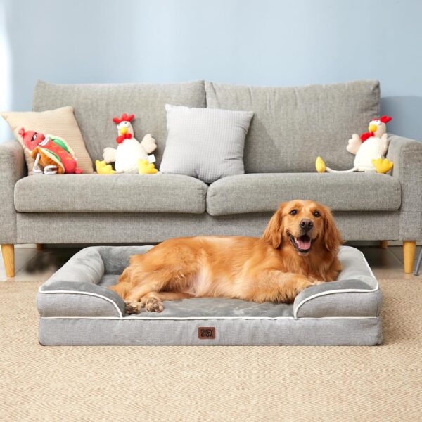 EHEYCIGA Orthopedic Dog Beds for Extra Large Dogs 44x32Inch, Waterproof Memory Foam XL Pet Bed with Sides