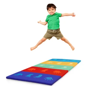 Battat Mini Gymnast's Mat with Foldable Multicolor Design and Handle