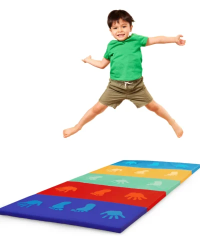 Battat Mini Gymnast’s Mat with Foldable Multicolor Design and Handle