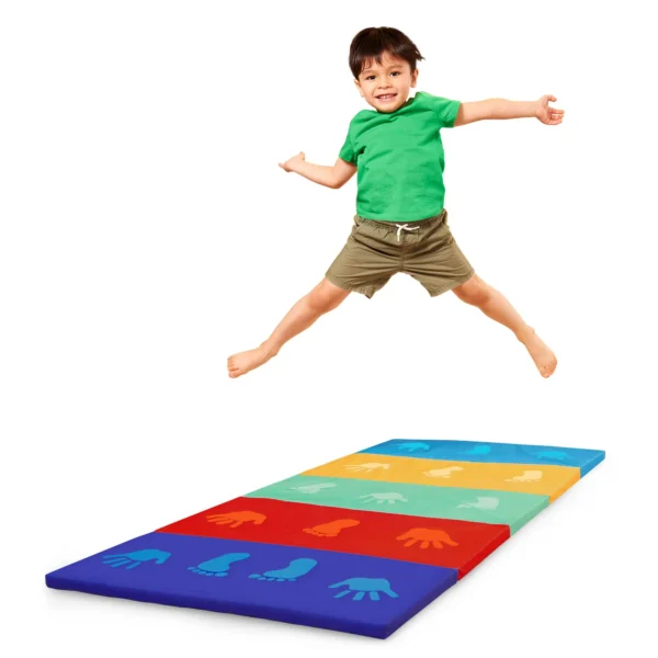 Battat Mini Gymnast's Mat with Foldable Multicolor Design and Handle