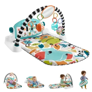 Fisher-Price Glow and Grow Kick & Play Piano Gym Baby Playmat with Musical Learning Toy