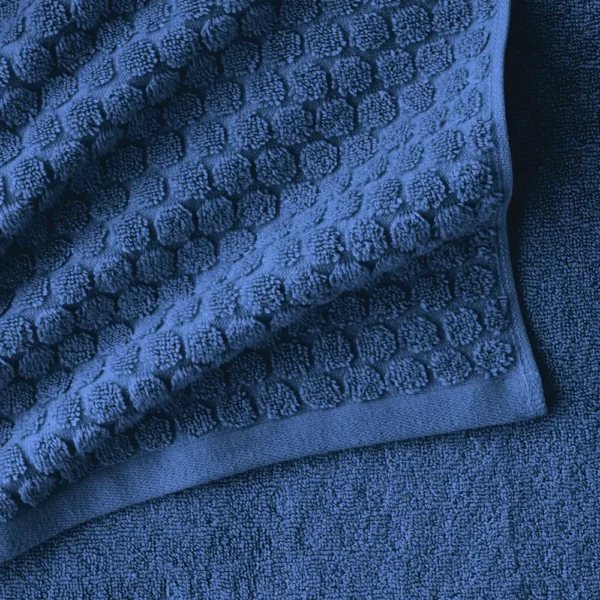 Beautiful Dot 6 Pack Towel Set, Contains 2 Bath, 2 Hand, 2 Wash - Nightshadow Blue by Drew Barrymore - Image 4