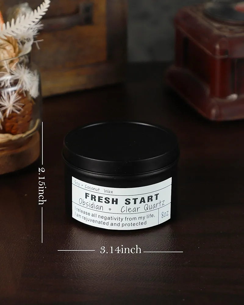 Crystal Candles, Healing Magic Candles, Mind-Body Meditation, Gifts to Encourage Women, New Job Gifts.(Fresh Start) - Image 6