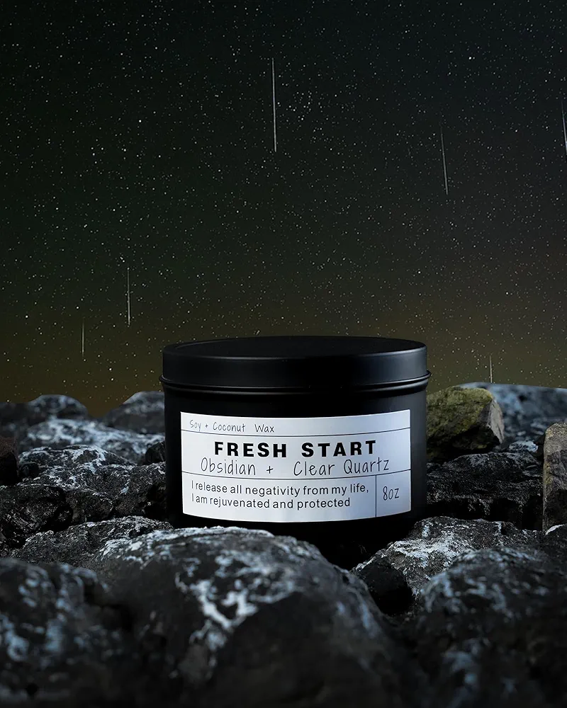 Crystal Candles, Healing Magic Candles, Mind-Body Meditation, Gifts to Encourage Women, New Job Gifts.(Fresh Start) - Image 2