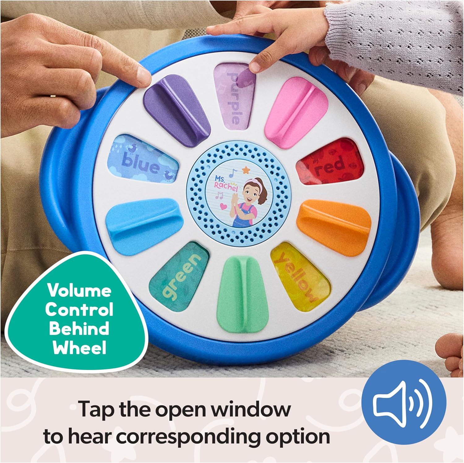 Ms. Rachel Official Spin Along Learning Wheel with 3 Learning Play Modes, Educational Toys & Toddler Toys for Girls & Boys Ages 1-3+ - Image 3