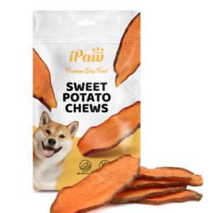 iPaw Sweet Potato Chews, Single Ingredient Dog Treats for Vegetarian