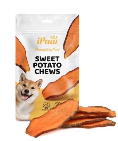 iPaw Sweet Potato Chews, Single Ingredient Dog Treats for Vegetarian