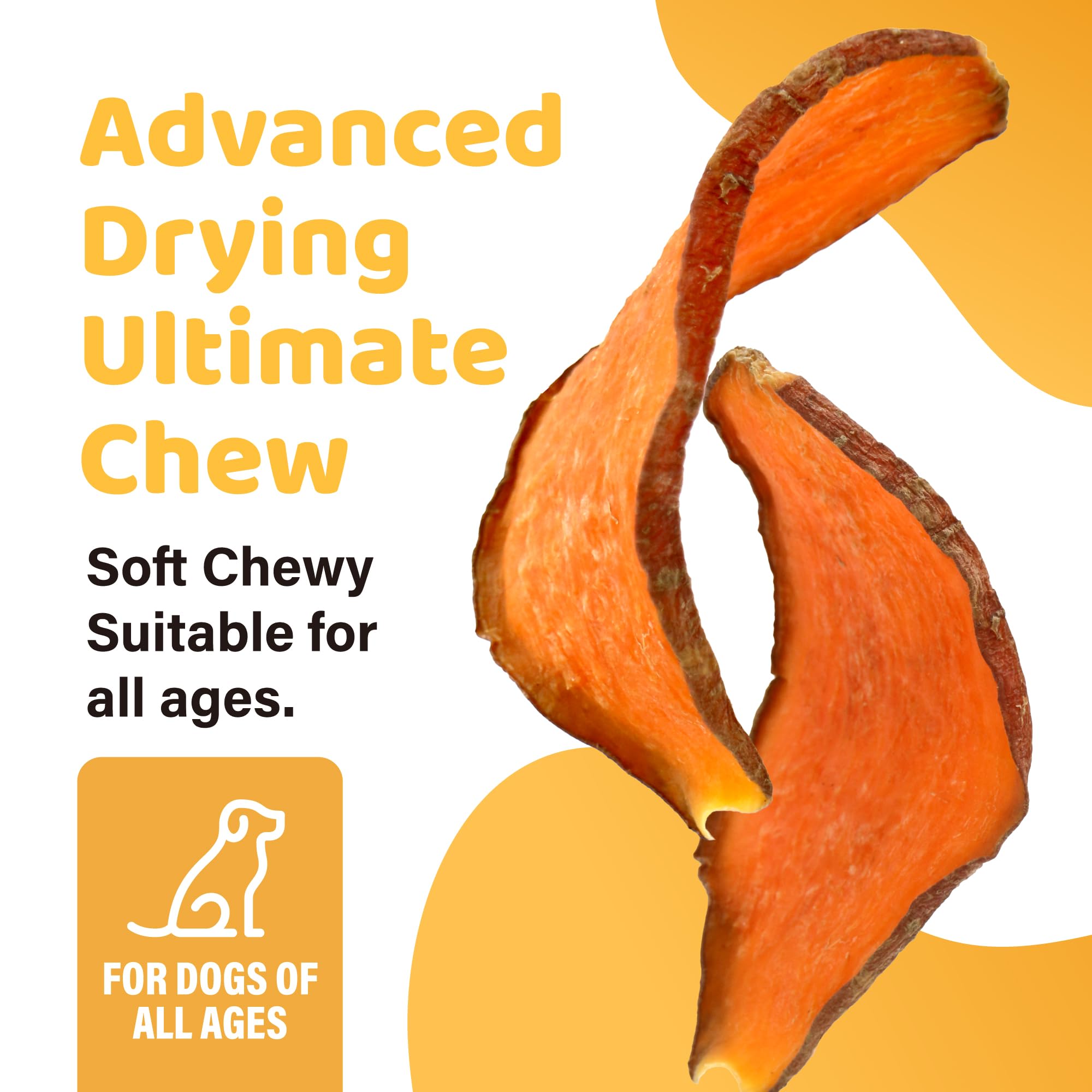iPaw Sweet Potato Chews, Single Ingredient Dog Treats for Vegetarian - Image 3