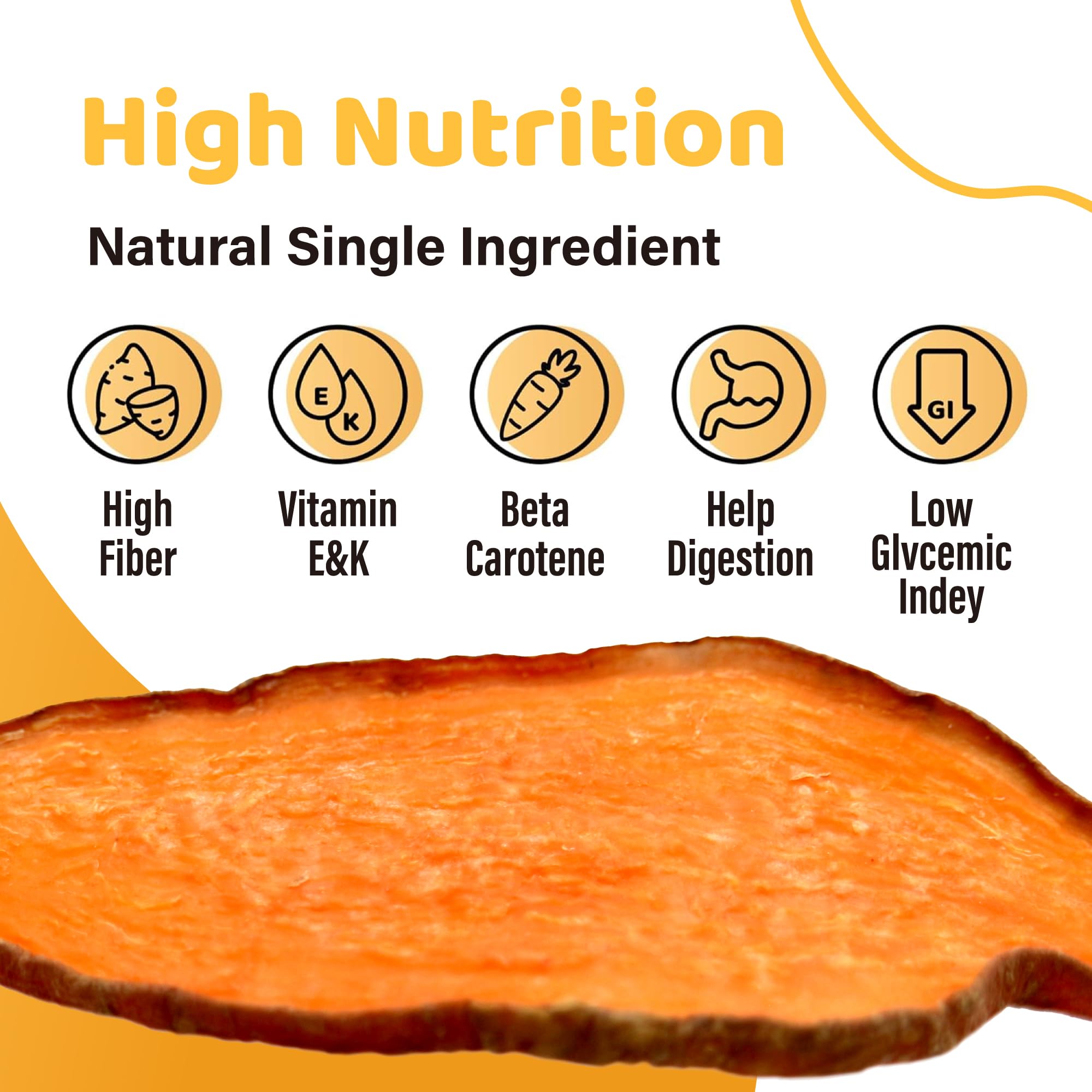 iPaw Sweet Potato Chews, Single Ingredient Dog Treats for Vegetarian - Image 4